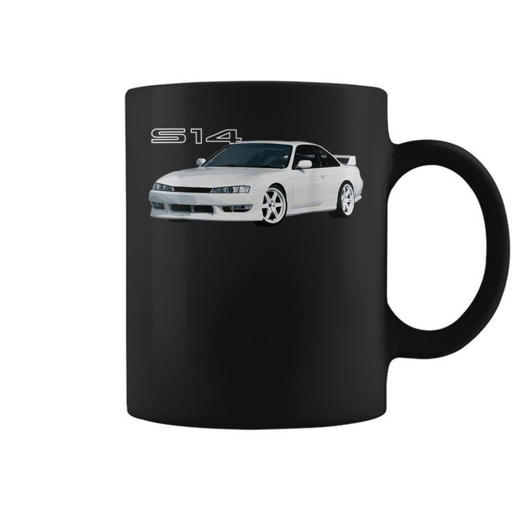 Jdm Car S14 240 Super White Drift Machine Coffee Mug