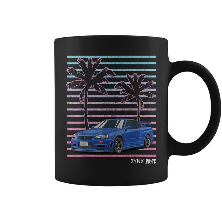 Jdm Import Tuner Drift Car Street Racing 80S Synthwave Coffee Mug