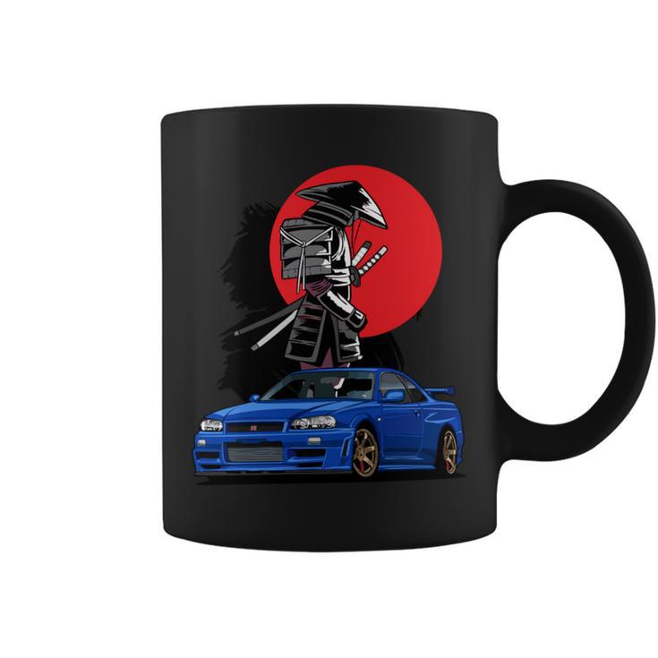 Jdm Skyline R34 Car Tuning Japan Samurai Drift Coffee Mug