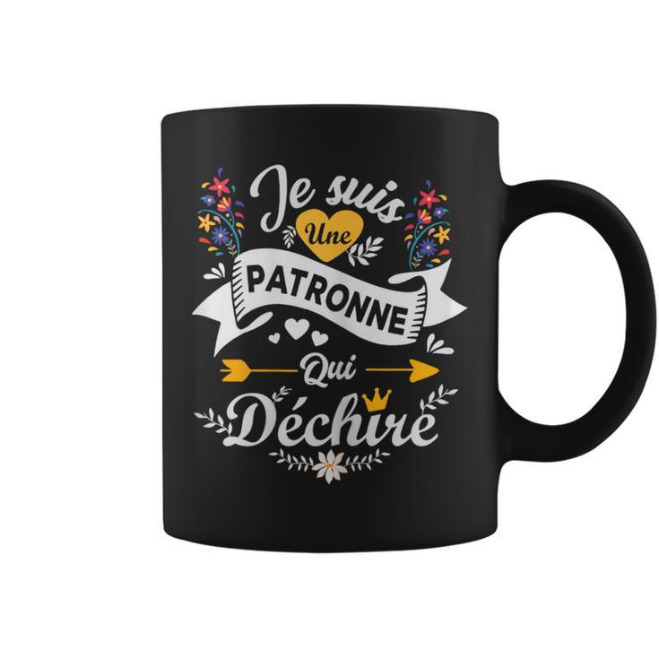 Lot De 2 Mugs Humoristiques - « Je Suis Le Patron » / « Je Suis La Patronne » - Céramique Blanche
