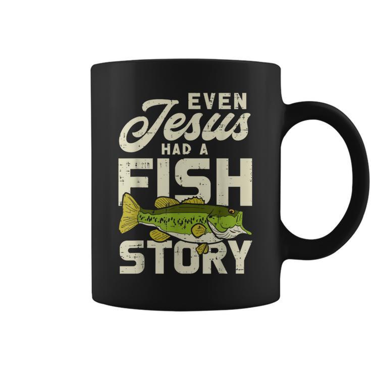 Jesus Fish Story Fisherman God Christ Fishing Christian Coffee Mug