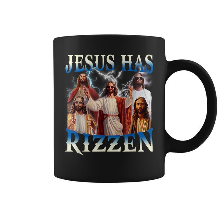 Jesus Has Rizzen Vintage Christian Jesus For Men Coffee Mug