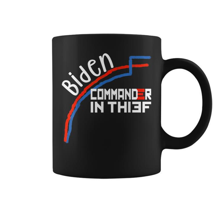 Joe Biden Commander In Thief Benford's Law Trump Political Coffee Mug