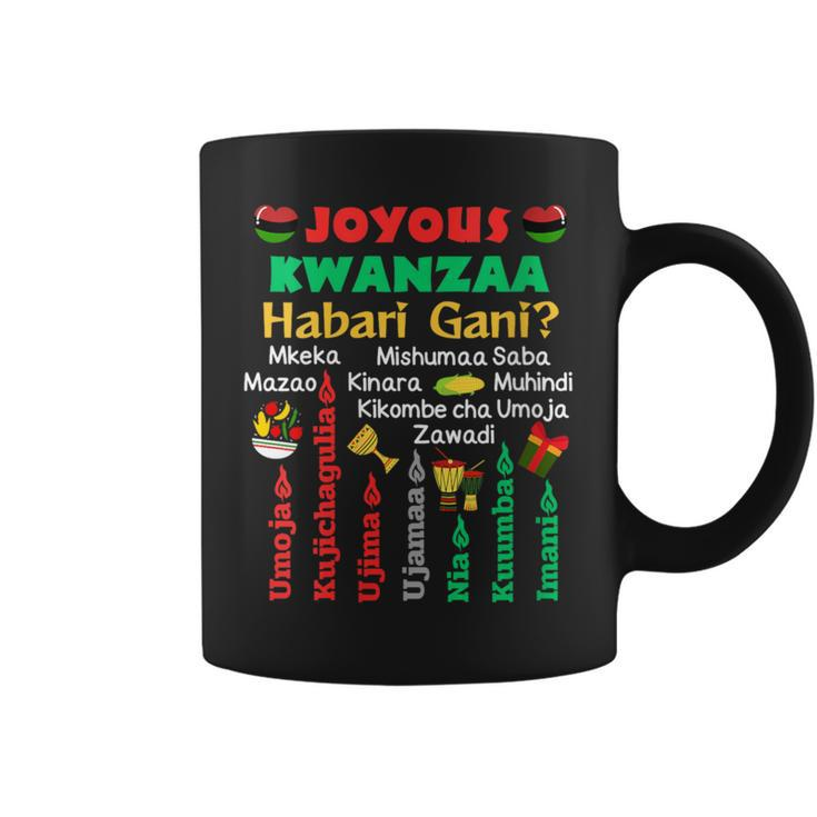 Joyous Kwanza Habari Gani African American Cultural Festival Coffee Mug