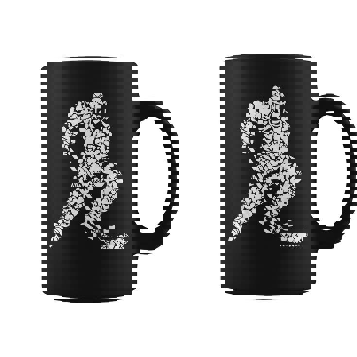 Jugador De Hockey Sobre Hielo Con Corazones Hockey Hombres Es Niños Taza de café