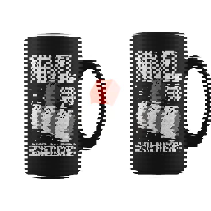 Jugador Nivel 40 Desbloqueado Cumpleaños Gaming Taza de café