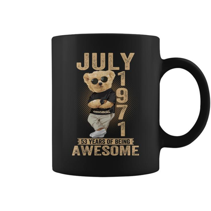 July 53Th Birthday 1971 Awesome Teddy Bear Coffee Mug