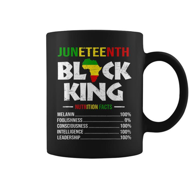 Junenth Black King Nutritional Facts Men Boys Dad Son Fun Coffee Mug