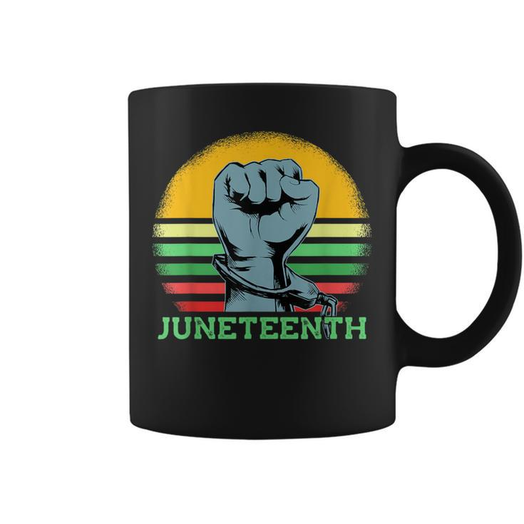 Junenth Raised Hand Broken Chains June 19 1865 Meme Coffee Mug