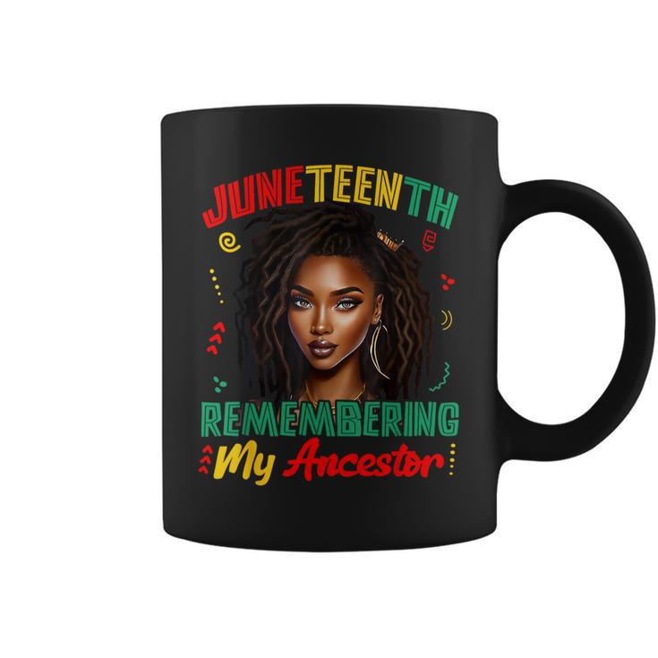 Junenth Remembering My Ancestor Freedom African Women Coffee Mug