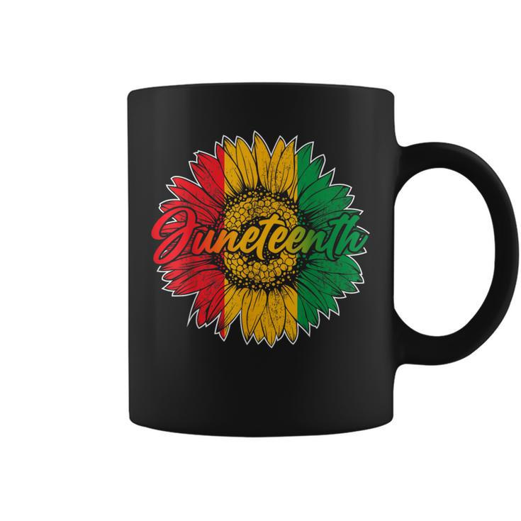 Junenth Sunflower African American Junenth Coffee Mug