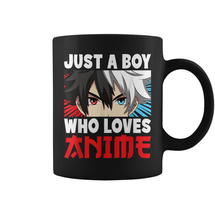 Just A Boy Who Loves Anime Japanese Anime Boy Manga Coffee Mug