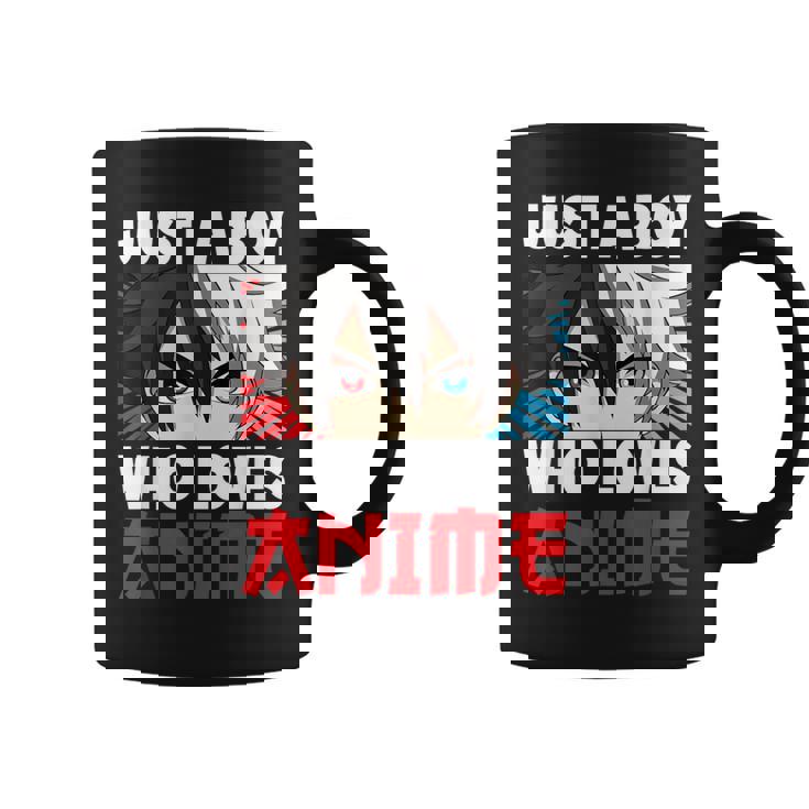 Just A Boy Who Loves Anime Japanese Anime Boy Manga Coffee Mug