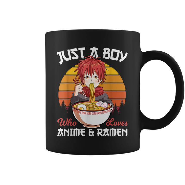 Just A Boy Who Loves Anime And Ramen Japanese Otaku Coffee Mug