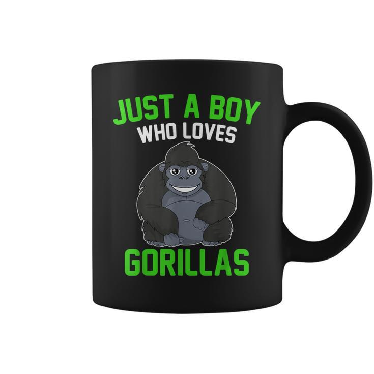 Just A Boy Who Loves Gorillas Toddler Gorilla Coffee Mug