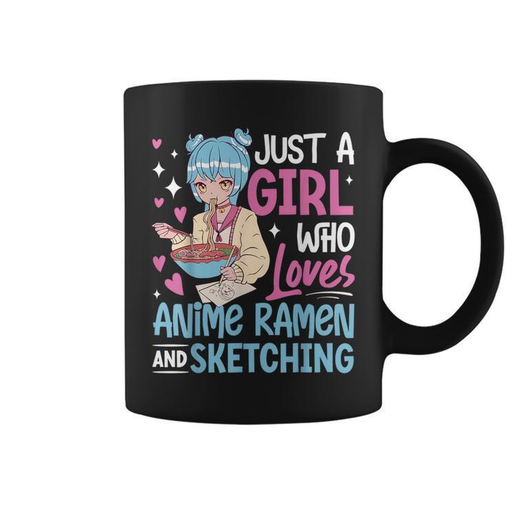 Just A Girl Who Loves Anime Ramen And Sketching Japan Anime Coffee Mug