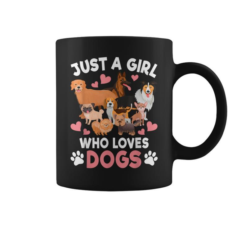 Just A Girl Who Loves Dogs Puppy Dog Lover Girls Toddlers Coffee Mug