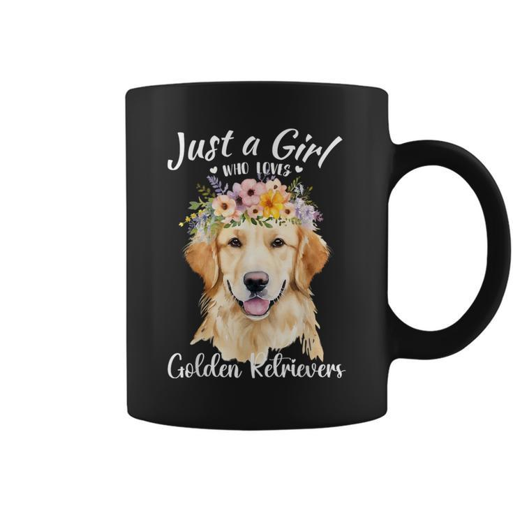 Just A Girl Who Loves Golden Retrievers Girls Who Love Dogs Coffee Mug