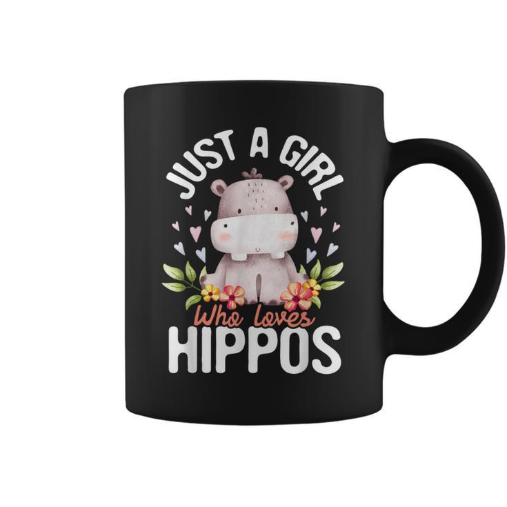 Just A Girl Who Loves Hippos Hippopotamus Hippo Lover Coffee Mug