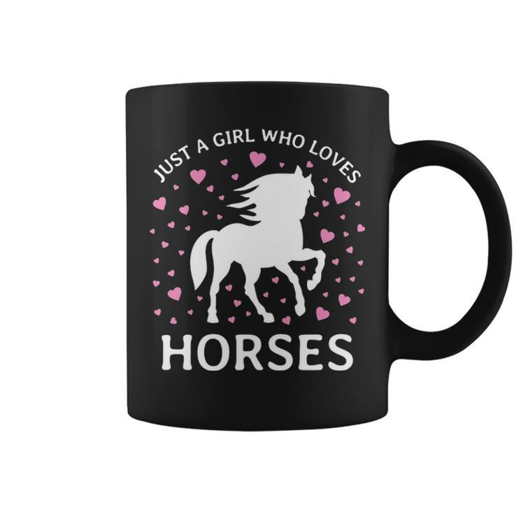 Just A Girl Who Loves Horses Cowgirl Horse Girl Riding Coffee Mug