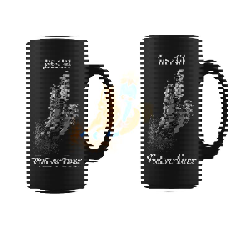 Just A Girl Who Loves Horses Equitación Occidental Taza de café