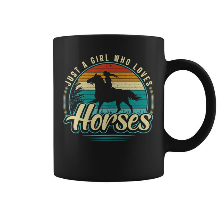 Just A Girl Who Loves Horses Vintage Horse N Girls Coffee Mug