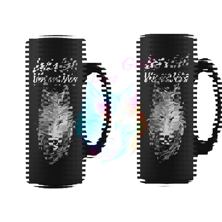 Just A Girl Who Loves Wolves Girls Wolf Coffee Mug