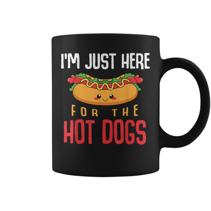 Im Just Here For The Hot Dogs Foodie Weiner Hot Dog Coffee Mug