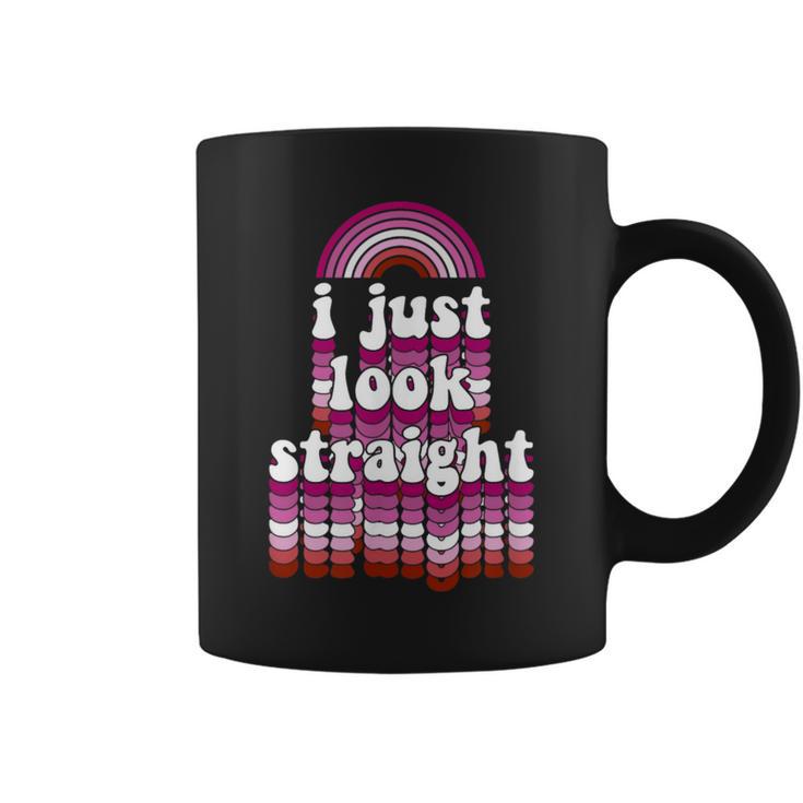 I Just Look Straight Cute Lesbian Lgbtq Gay Pride Coffee Mug