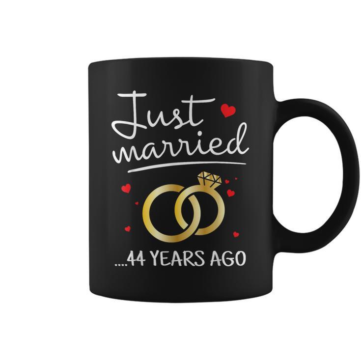 Just Married 44 Years Ago Couple 44Th Anniversary Coffee Mug