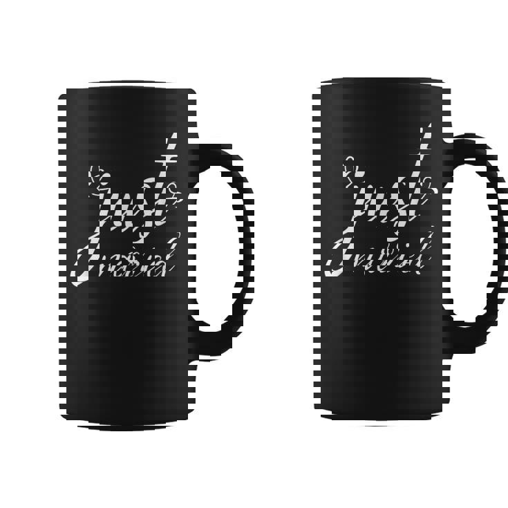 Just Married Wedding Couples Beach Vacation Honeymoon Coffee Mug