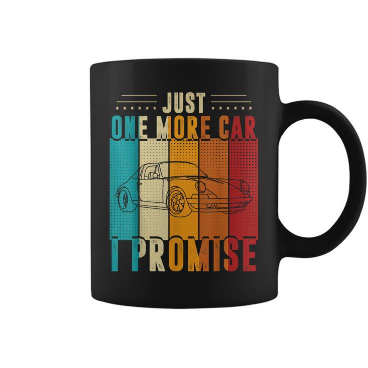 Just One More Car I Promise Car Enthusiast Retro Vintage Coffee Mug