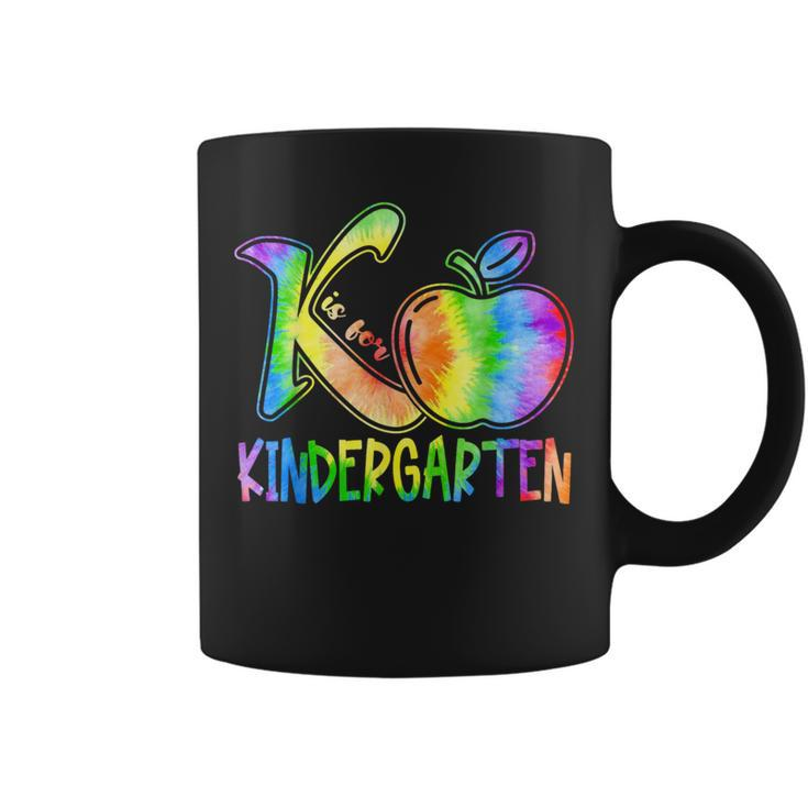 K Is For Kindergarten Teacher Tie Dye Back To School Kinder Coffee Mug