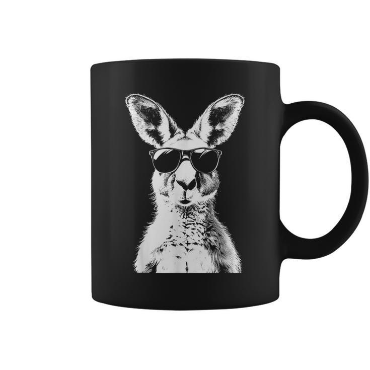Kangaroo Wearing Sunglasses Animal Australia Coffee Mug