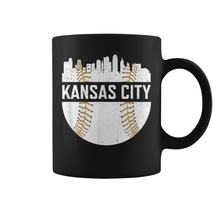 Kansas City Baseball City Skyline Kc Royal Blue Gameday Coffee Mug