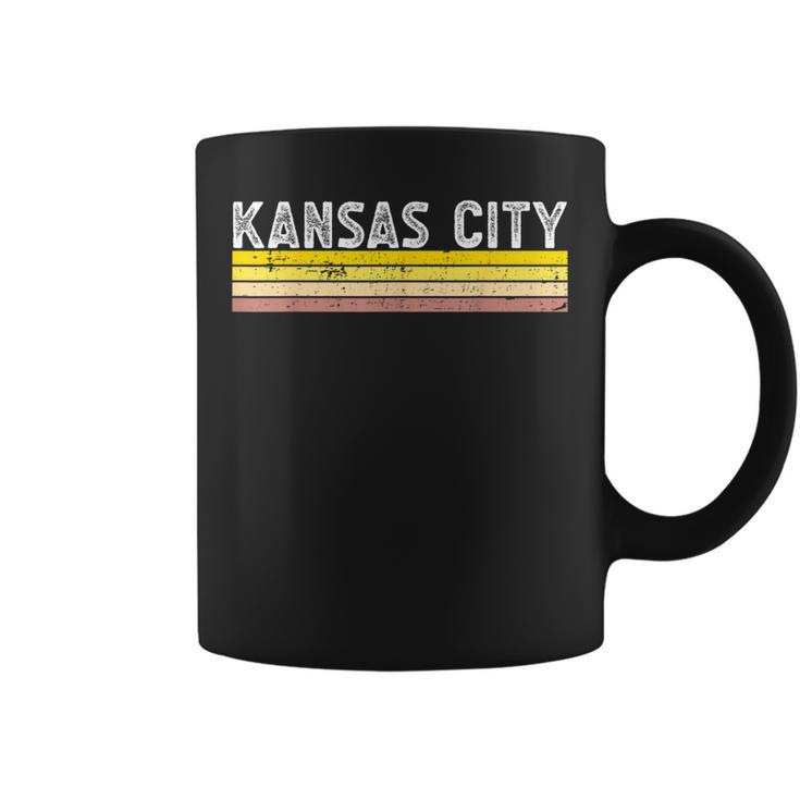 Kansas City Missouri Retro 3 Stripes Distressed Kansas City Coffee Mug