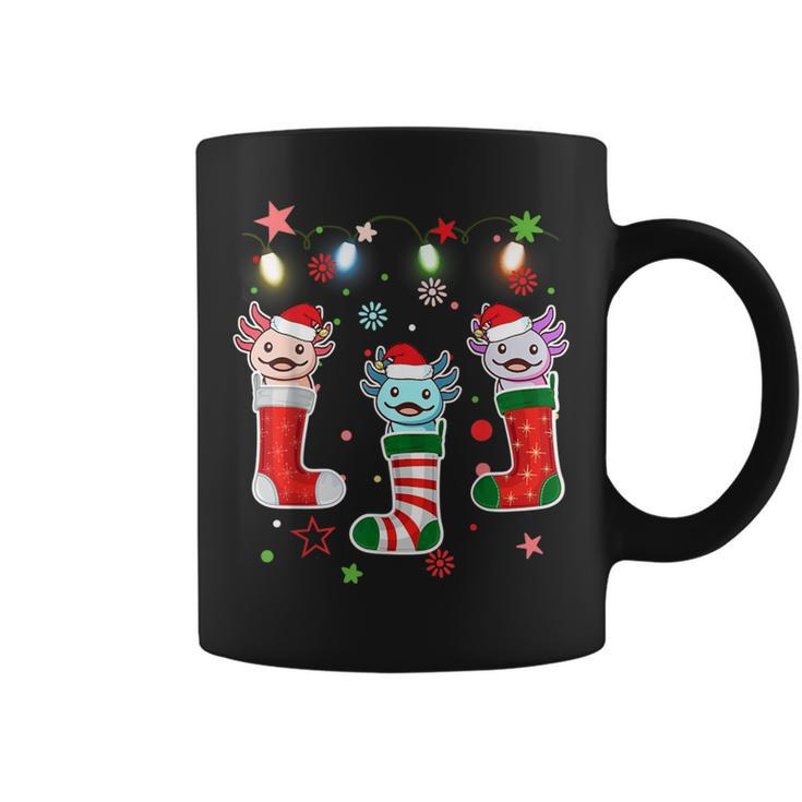 Kawaii Axolotl Christmas Stocking Kid Youth N Pajamas Pjs Coffee Mug
