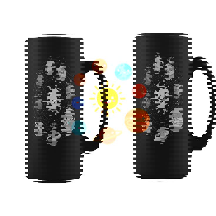 Kawaii Solar System Niño Lindo Planetas Cumpleaños Niños Taza de café