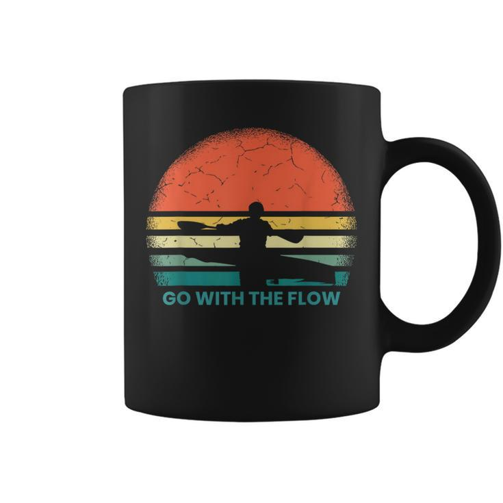 Kayaking Retro Sunset River Kayak Vintage Kayaker Coffee Mug