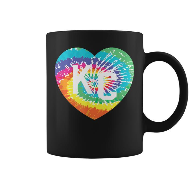 Kc Tie-Dye Heart Love Kc Tie-Dye Colorful Hearts Kansas City Coffee Mug