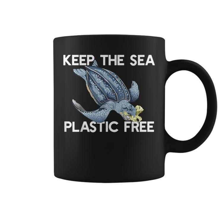 Keep The Sea Plastic Free Turtle With Bag Protect Ocean Meme Coffee Mug
