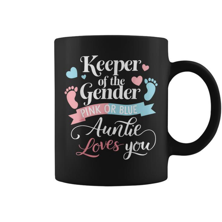 Keeper Of The Gender Loves Aunt You Auntie Baby Announcement Coffee Mug