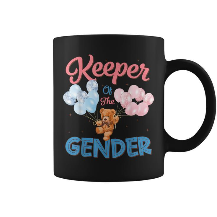 Keeper Of The Gender Reveal Baby Bear Balloons Party Coffee Mug