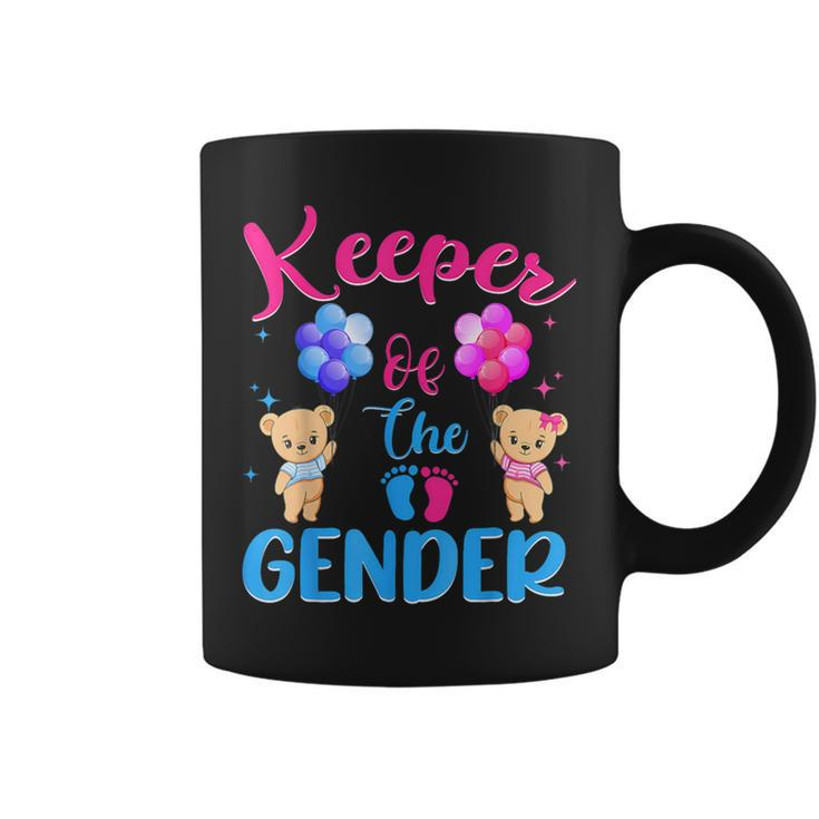 Keeper Of The Gender Reveal Bear Balloons Coffee Mug