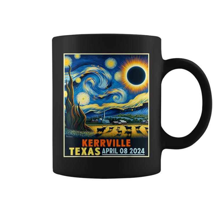 Kerrville Texas Total Solar Eclipse 2024 Starry Night Coffee Mug