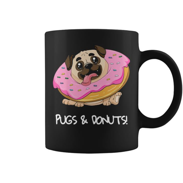 Kids Pugs & Donuts Pug Lover Candy Fan Girl Coffee Mug