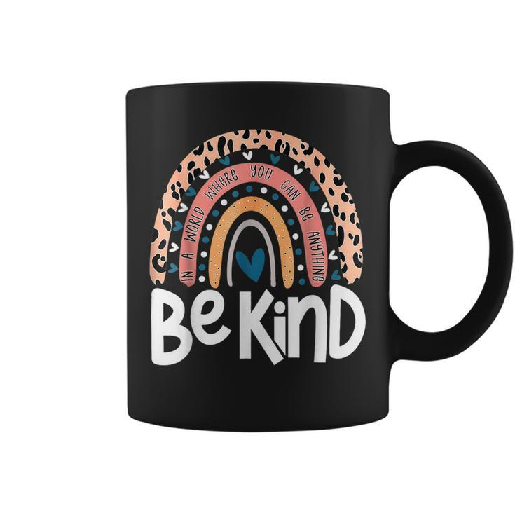 Be Kind Anti Bullying Orange Unity Day Leopard Raibow Coffee Mug