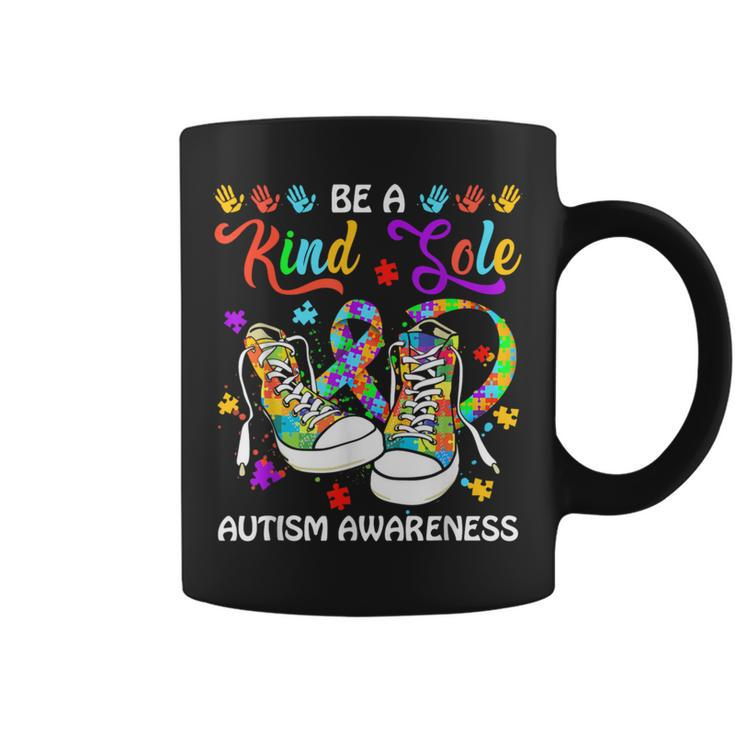Be A Kind Sole Autism Awareness Puzzle Shoes Be Kind Coffee Mug