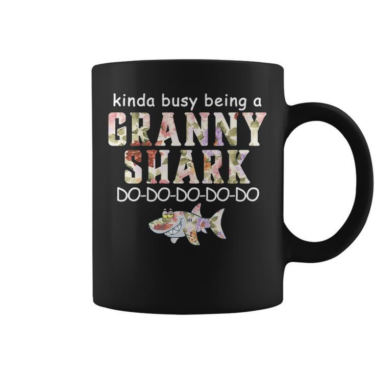 Kinda Busy Being A Granny Shark Coffee Mug