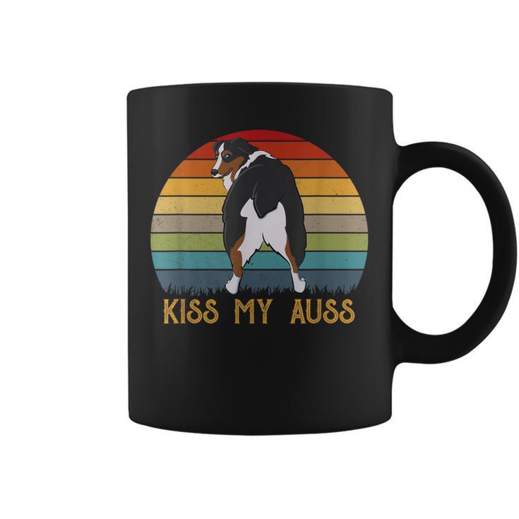 Kiss My Auss Aussie Mom Aussie Owner Retro Style Coffee Mug